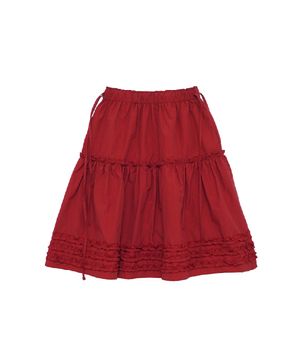 케이티 프릴 미디 스커트 (레드)