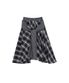 체크 타이 배색 스커트 (블랙)