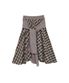 체크 타이 배색 스커트 (베이지)