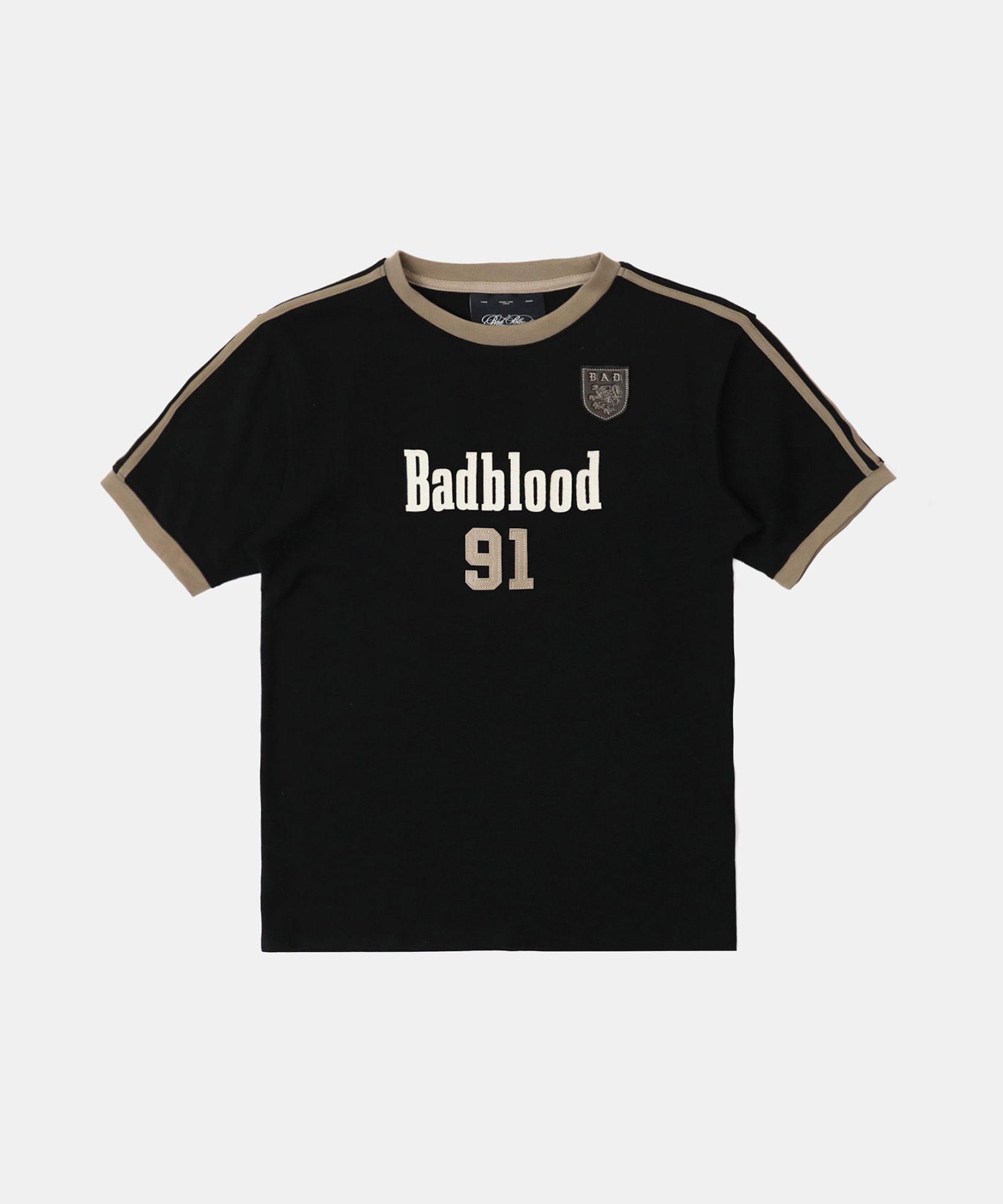 ★BADBLOOD★ VINTAGE CLUB JERSEY RINGER T-SHIRT MUSINSA | BADBLOOD Vintage Club Jersey Ringer T-Shirt - Black