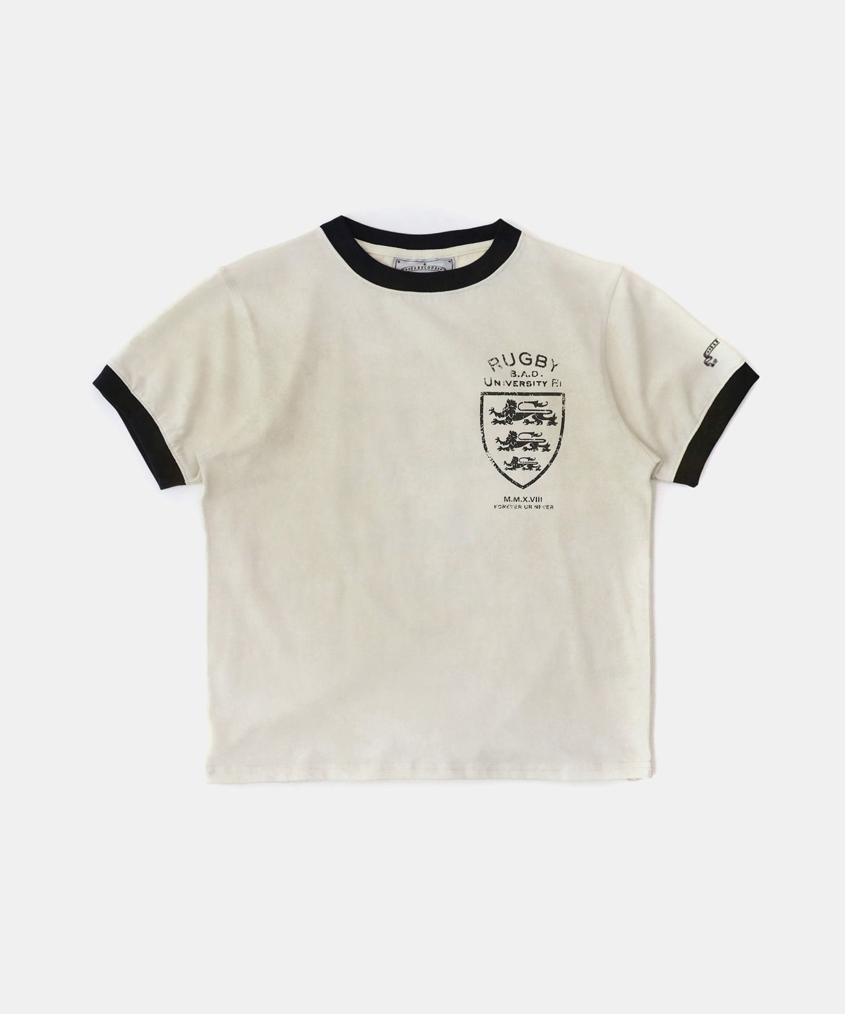 【BADBLOOD】Workshop Shield Print Ringer T-Shirt - Cream MUSINSA | BADBLOOD Mystic Shield Print Ringer T-Shirt - Cream