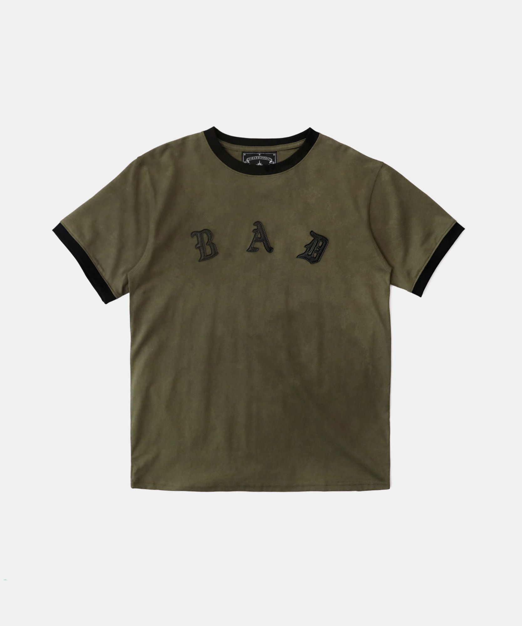 MUSINSA公式 | BADBLOOD Cosmo Bad Patch Ringer T-Shirt - Khaki