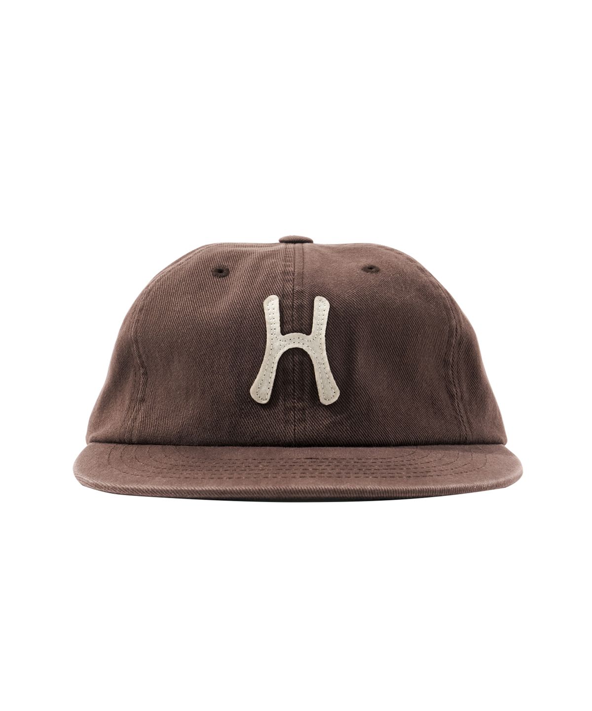헬로 선라이즈(HELLO SUNRISE) H Logo Cotton Relaxed Fit 6Panel Cap_Brown