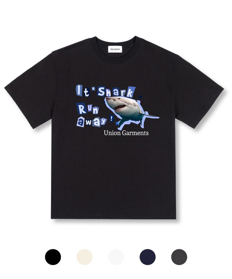 샤크런 오버핏 반팔 티셔츠 5 COLOR