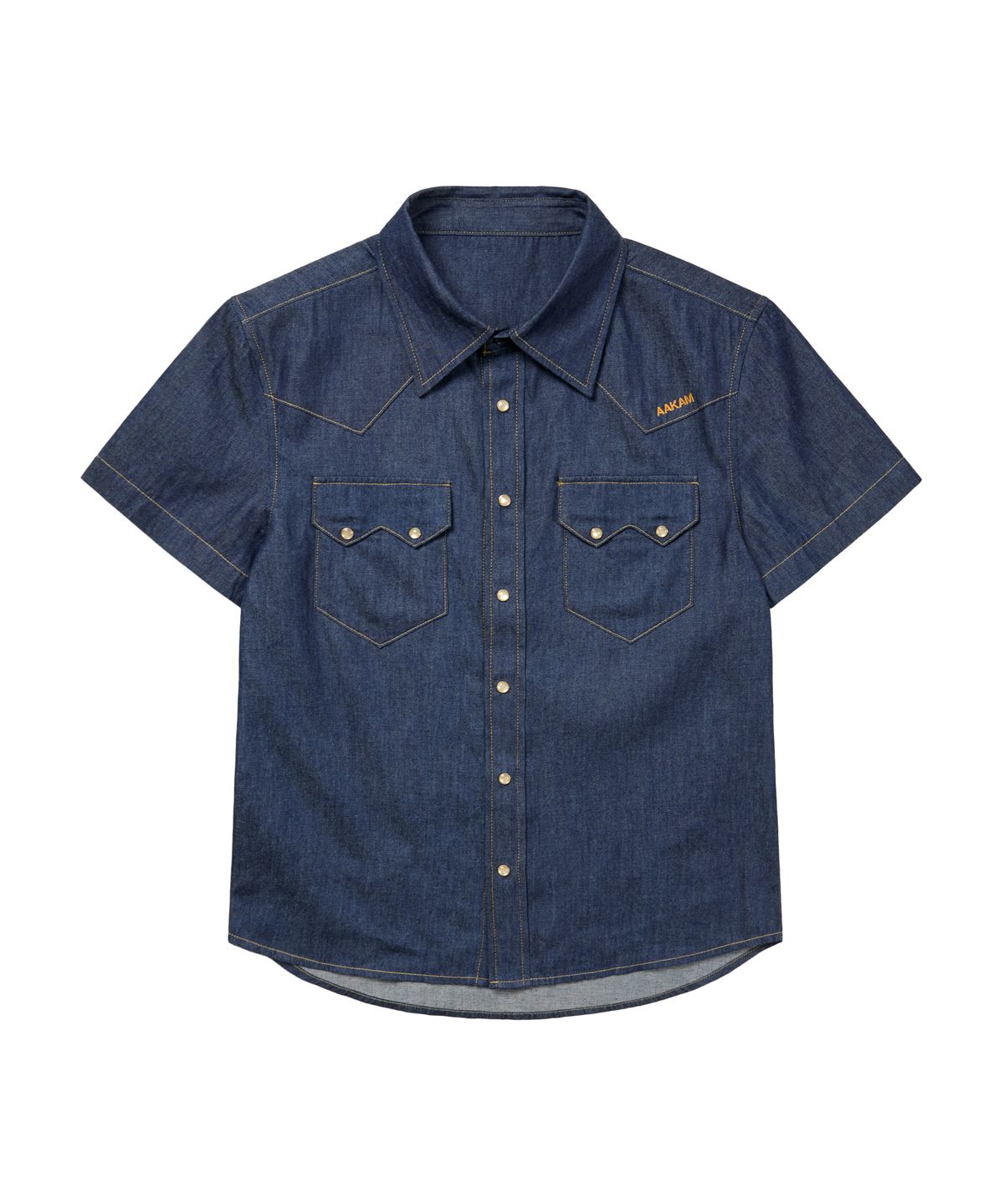 아캄(AAKAM) Denim Western Shirts (Indigo)