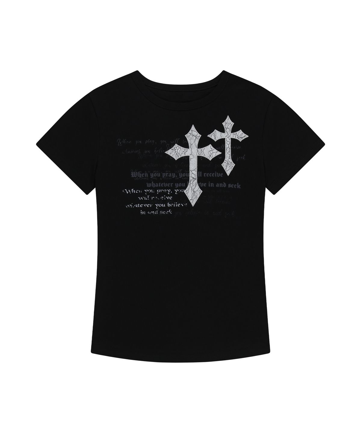 아캄(AAKAM) Laced CROS2 Patch Half Top (Black)