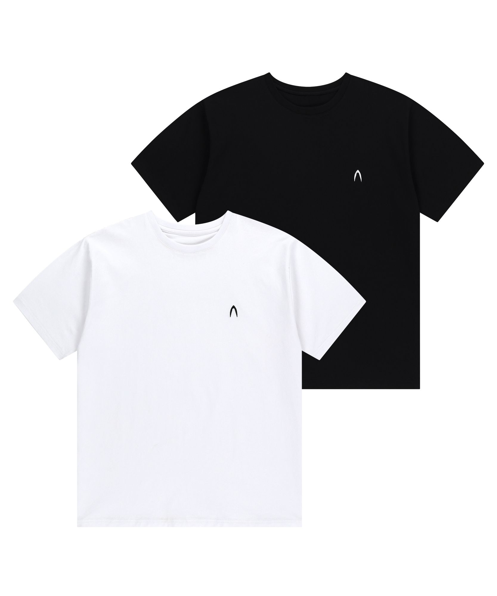 ★AAKAM★ 2PACK Fitted Half Top Black MUSINSA | AAKAM [2PACK] Fitted Half Top (Black&White)