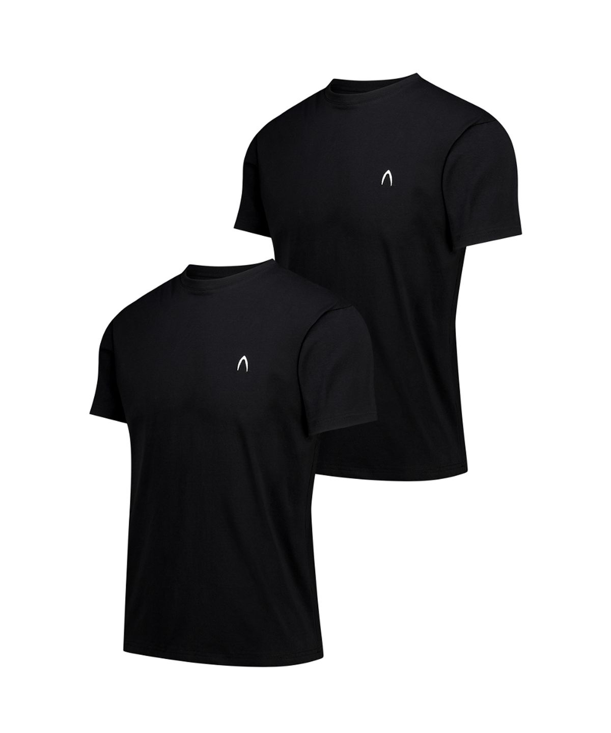 아캄(AAKAM) [2PACK] Fitted Half Top (Black)