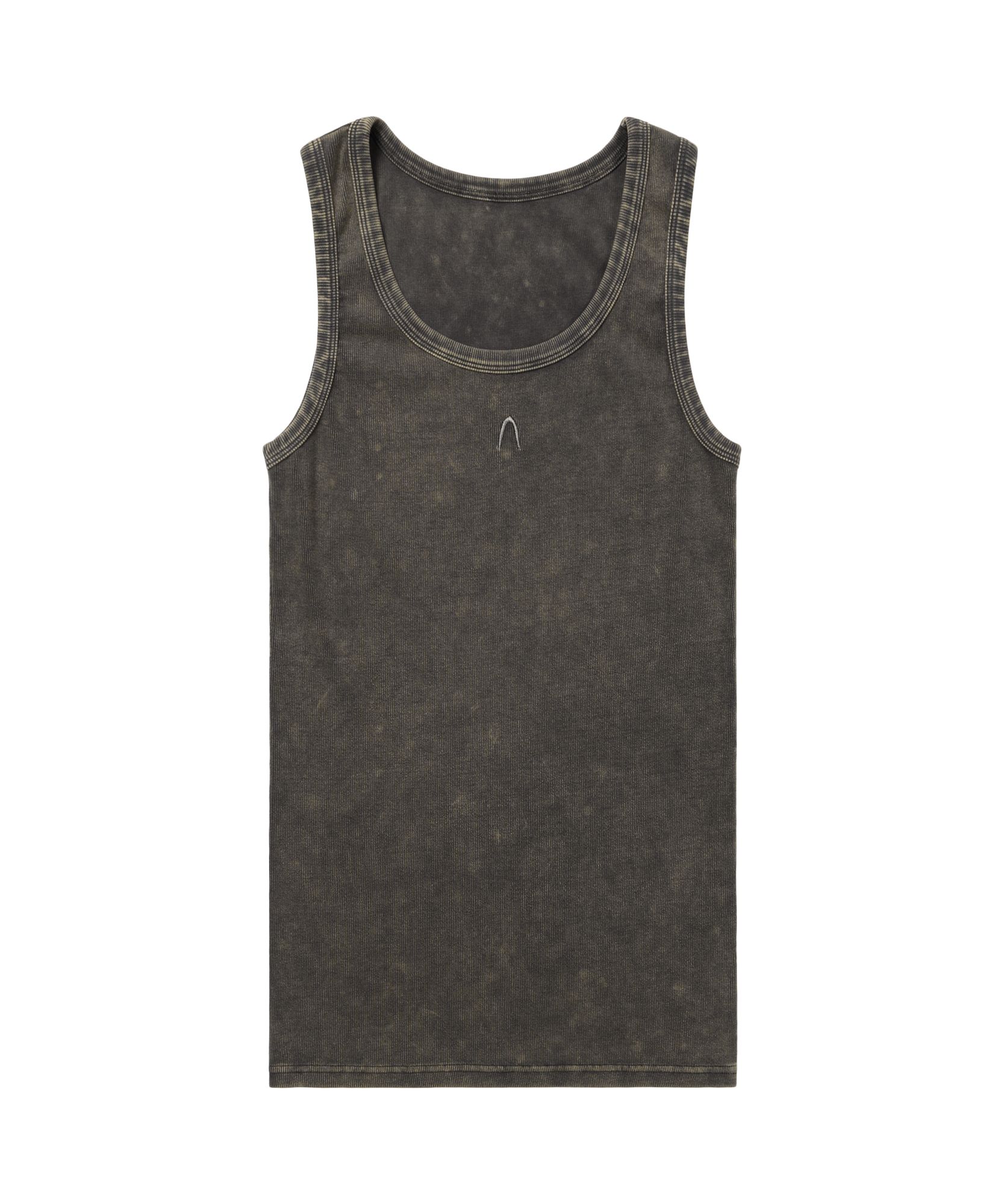 MUSINSA | AAKAM Vintage Washed Logo Sleeveless (Dark Gray)