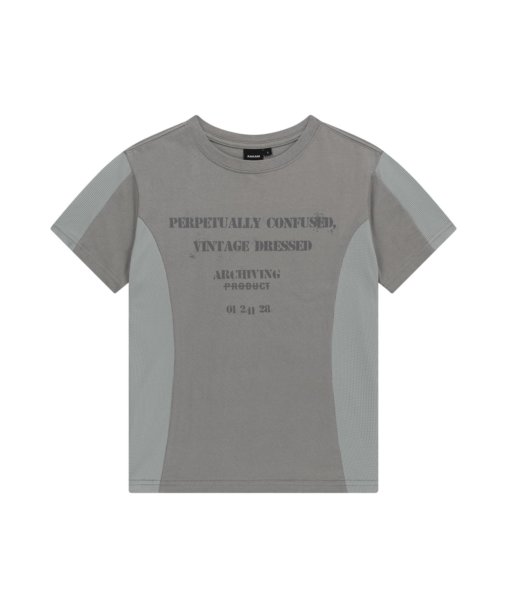 Tシャツ・カットソー AAKAM Meshed Force Half Top 5SH066 MUSINSA | AAKAM Meshed Force Half Top (Gray)