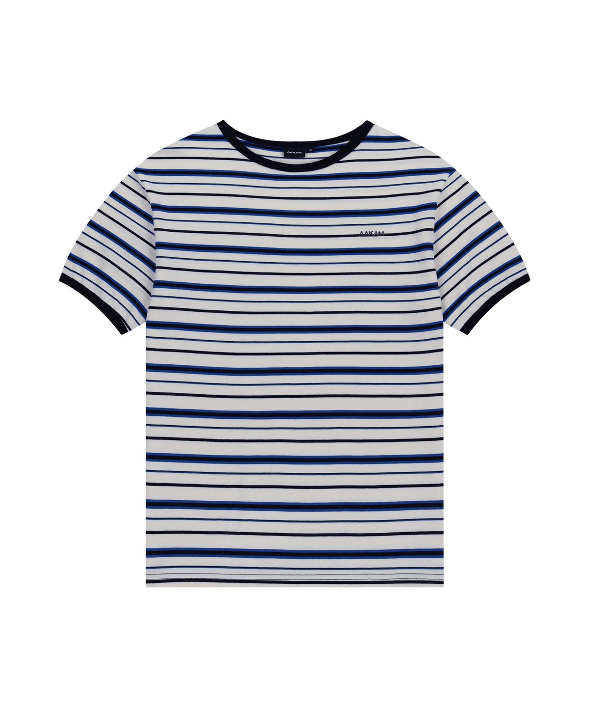 아캄(AAKAM) Striped Ringer Top (Ivory-Blue)