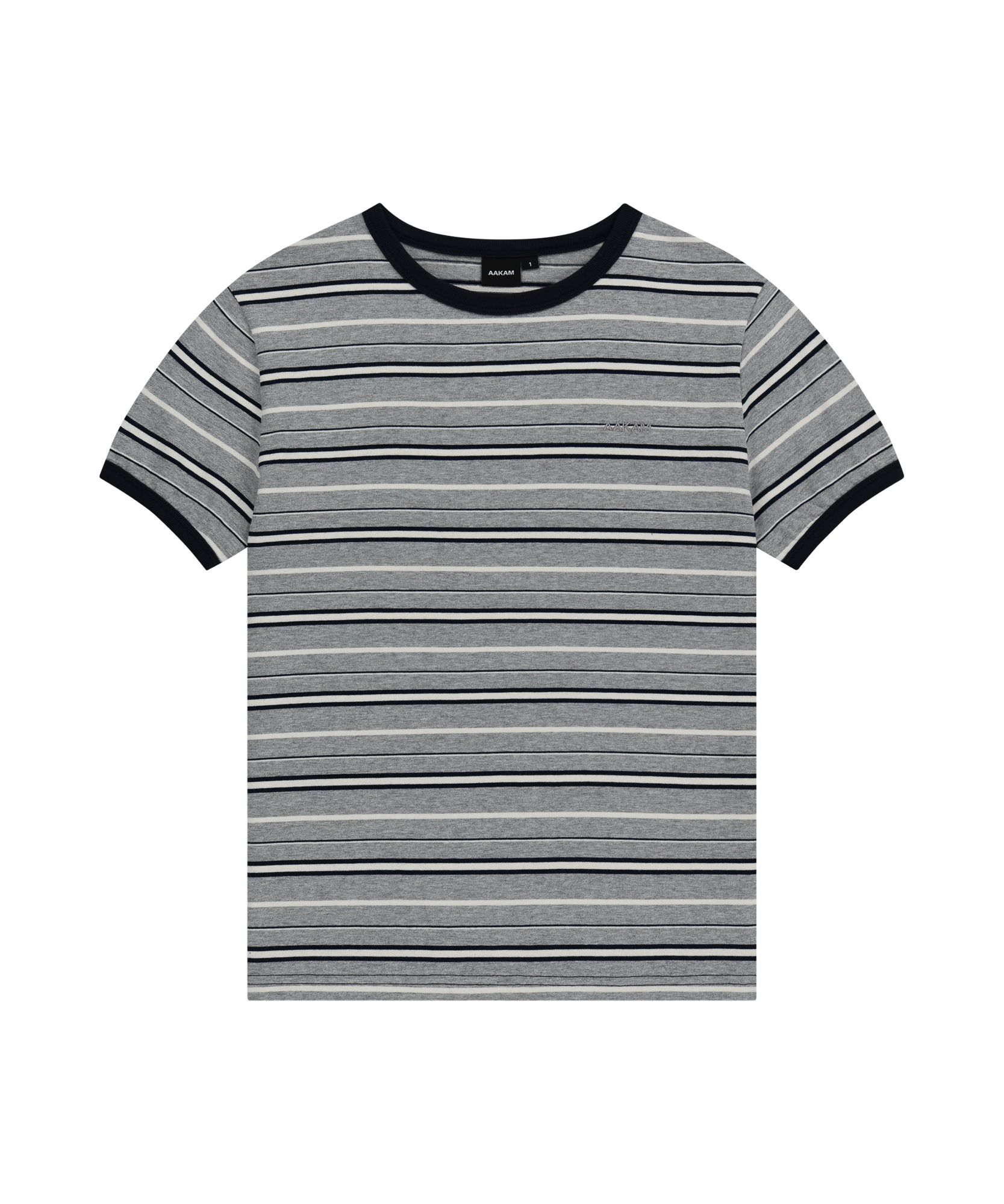 ●AAKAM● 25SS Striped Ringer Top MUSINSA | AAKAM Striped Ringer Top (Gray-Navy)
