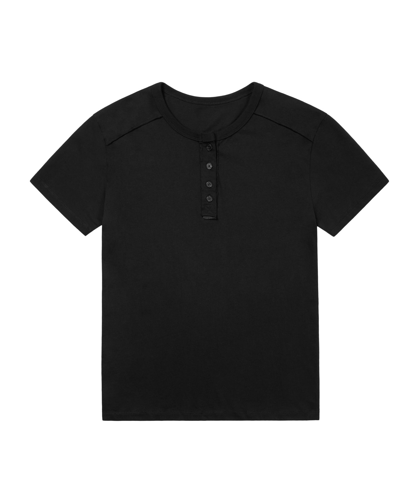 Tシャツ・カットソー AAKAM Incision Henry Neck Half Top 5SH063 MUSINSA公式 | AAKAM Incision Henry Neck Half Top (Black)