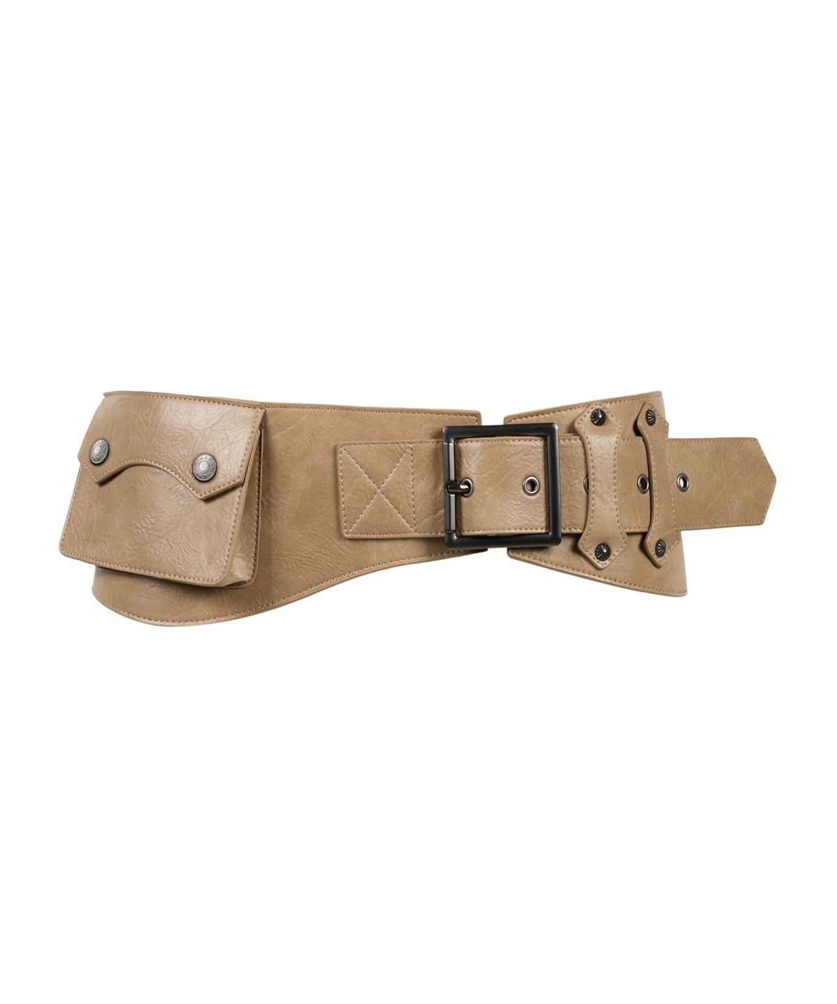 아캄(AAKAM) Studded Belt Bag (Beige)