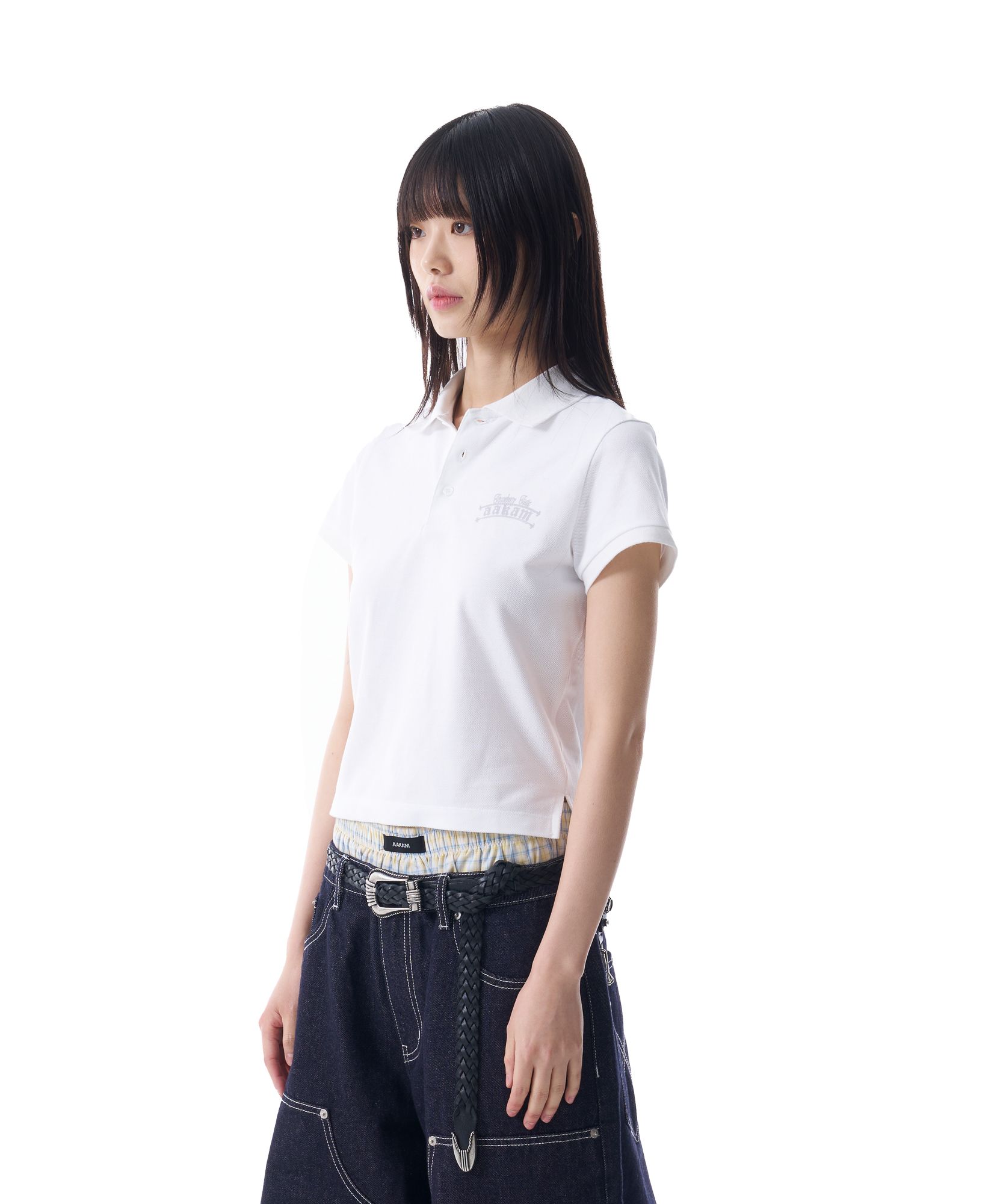 ●AAKAM● Crack Printed PK T-Shirts MUSINSA | AAKAM Crack Printed PK T-Shirts (White)