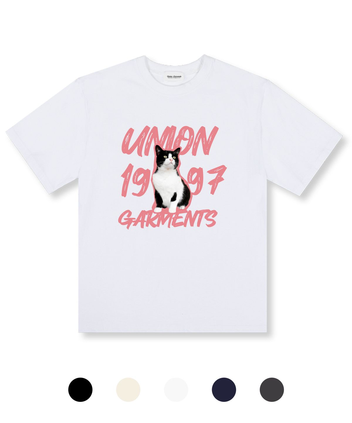 유니온가먼츠(UNION GARMENTS) 유니온1997캣 오버핏 반팔 티셔츠 5 COLOR