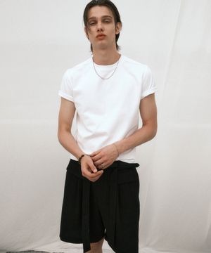 헤비 코튼 크롭 티셔츠 (화이트)