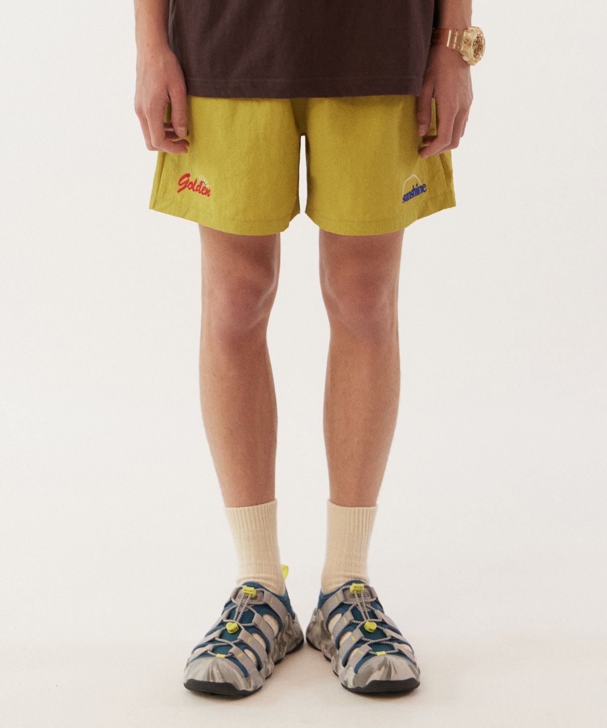 골든선샤인(GOLDEN SUNSHINE) Recycle active color shorts_Apple green