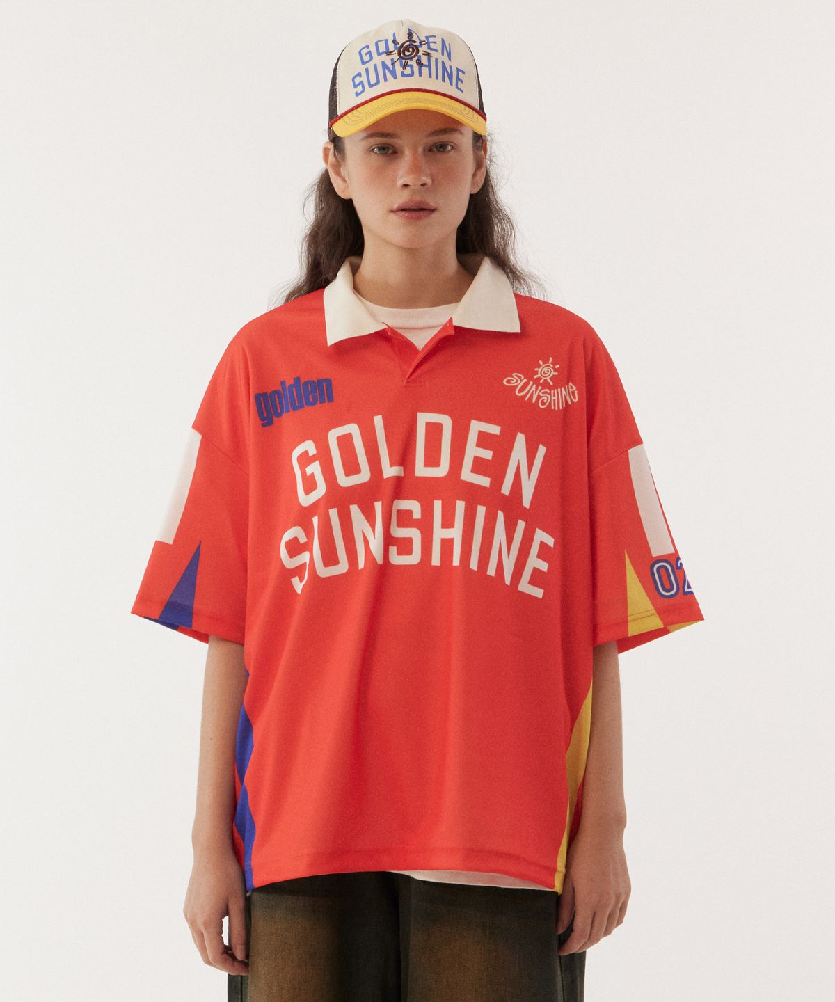 골든선샤인(GOLDEN SUNSHINE) Sunshine artwork jersey t-shirts_Red