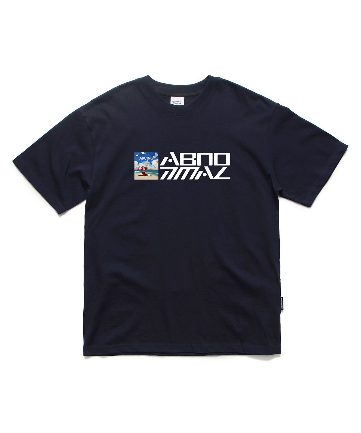 앱놀머씽(ABNORMALTHING) RS 비치 오버핏 티셔츠 네이비 (RS BEACH T-SHIRT NAVY)