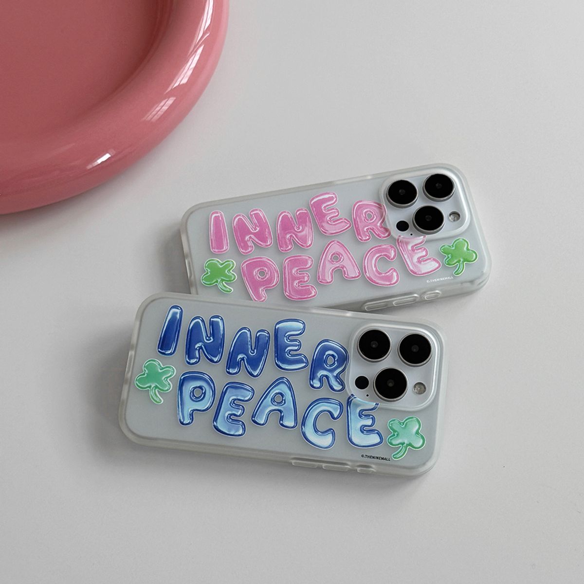 더나인몰(THE NINEMALL) inner peace lettering [반투명 폰케이스]