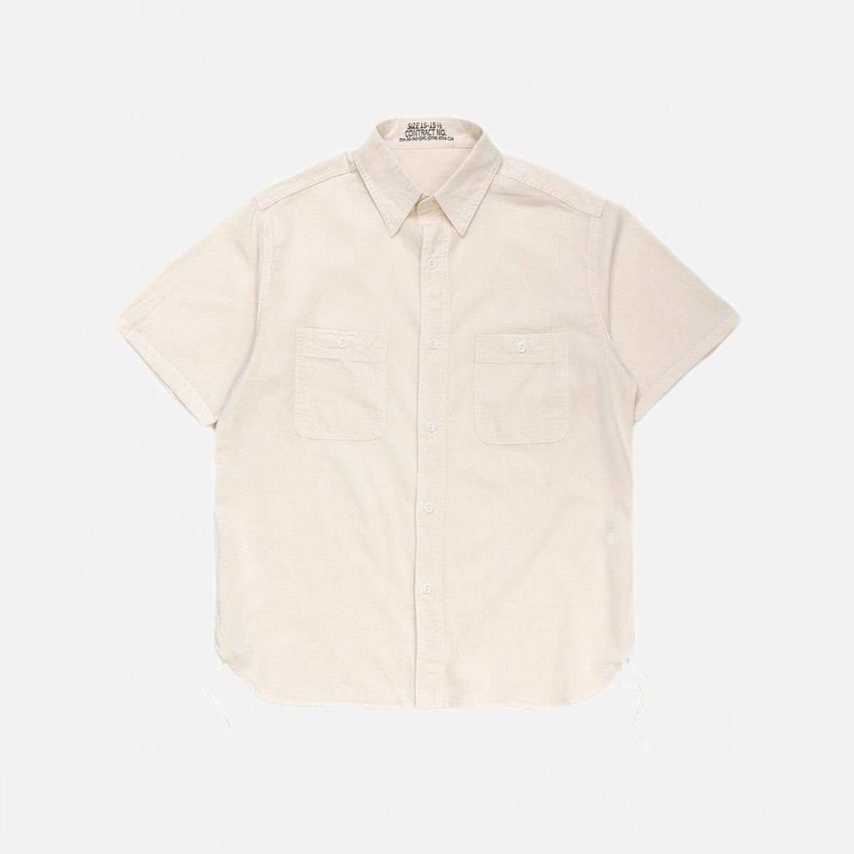 와이엠씨엘케이와이(YMCL KY) US Type Chambray Shirt (50s Model) Short Sleeve - Natural