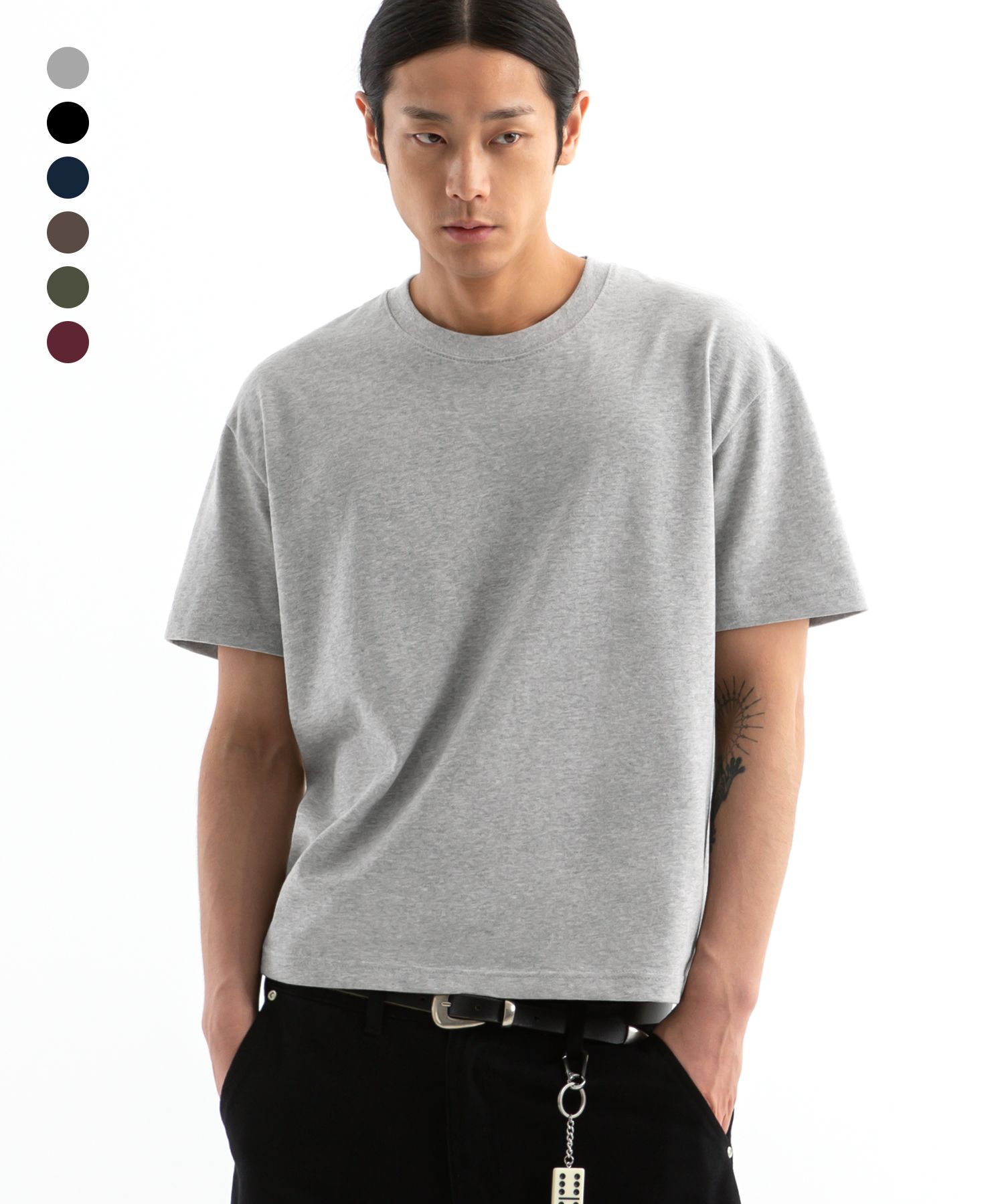 데일리 롤업 레이어드 ST 크롭 티셔츠-3Color source detail 71