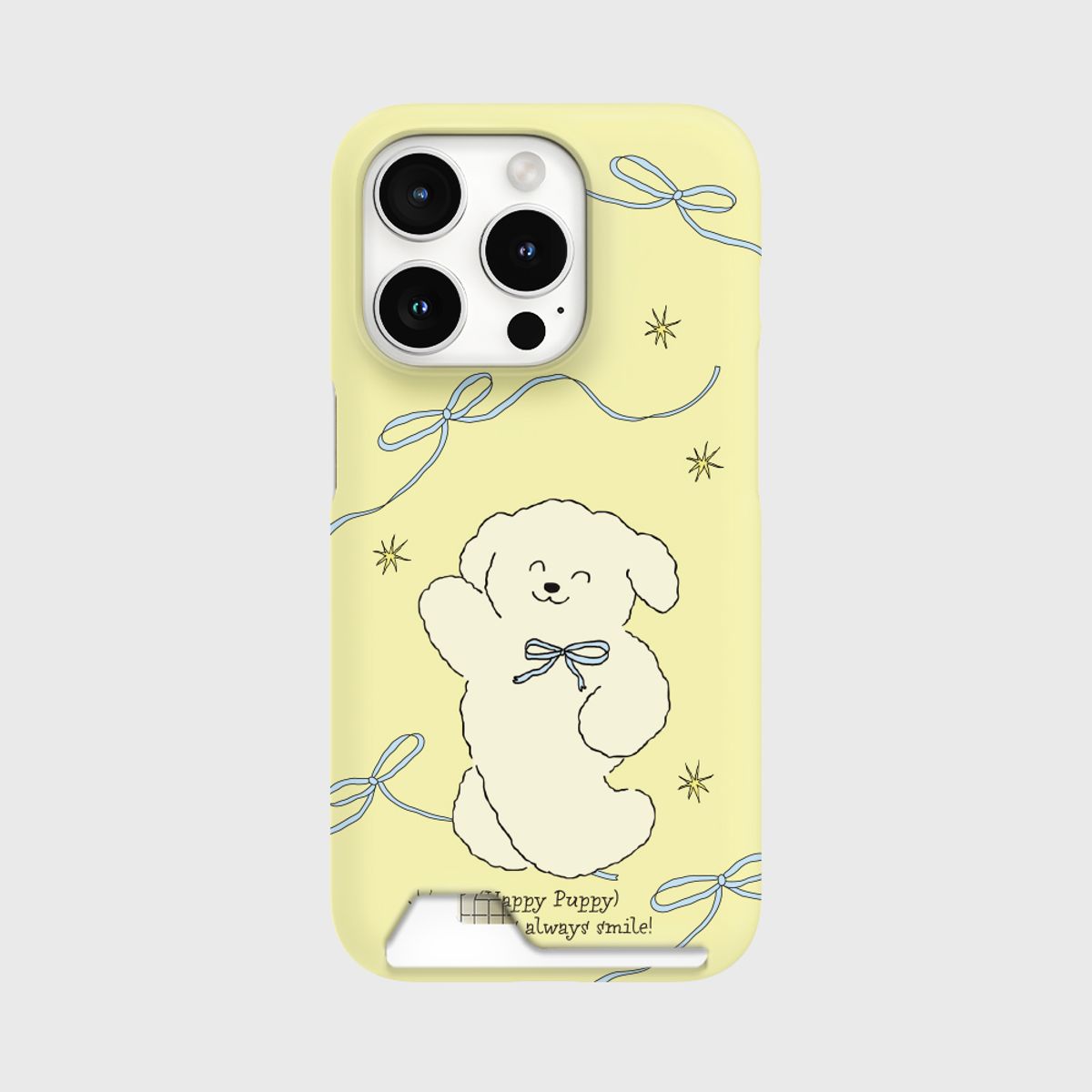 더나인몰(THE NINEMALL) smile ribbon puppy [카드수납 폰케이스]