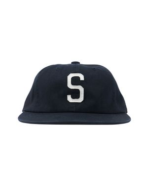 S Logo Cotton Relaxed Fit 6Panel Cap_Deep Navy