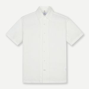 폴리스판저지 일반핏 프린트 셔츠 화이트 YJEMUA666WH