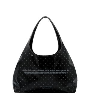 어트랙티브 글로시 숄더백 - BLACK DOT