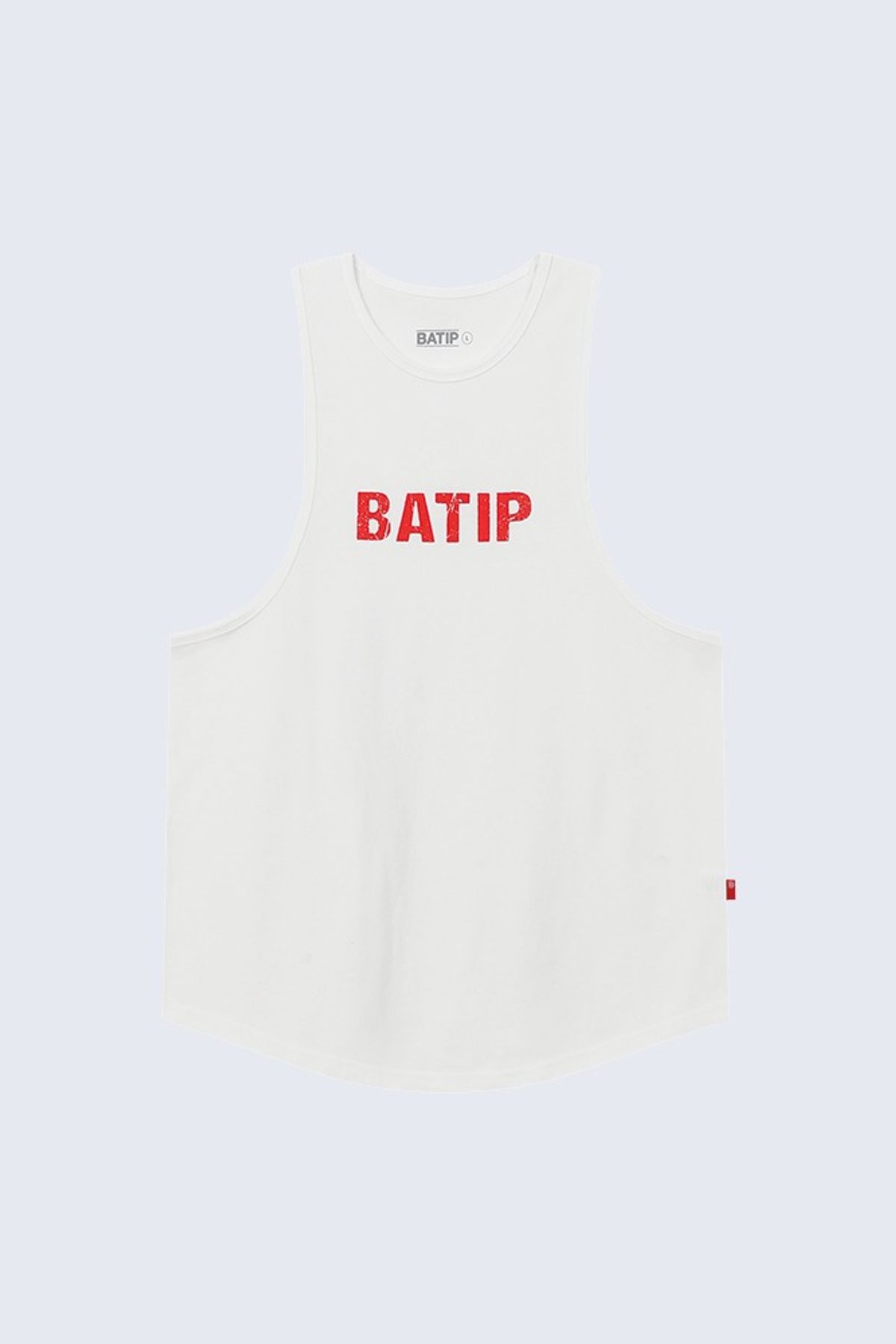 바팁(BATIP) 크랙 로고 나시 화이트