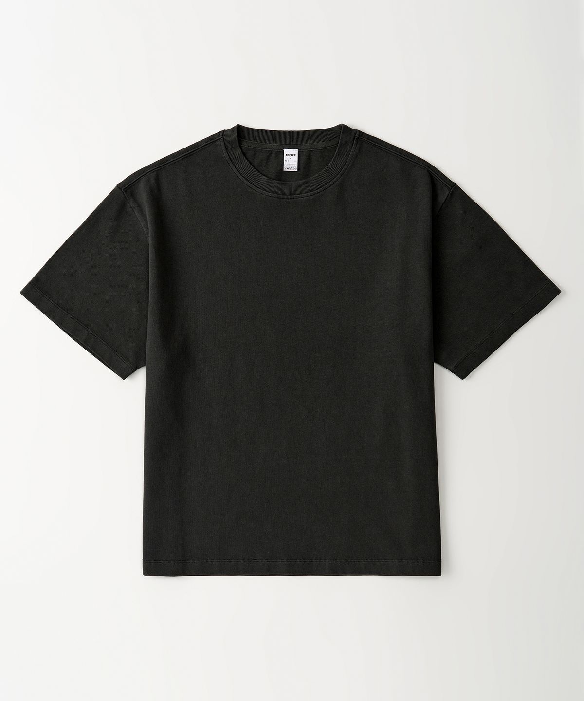 토피(TOFFEE) 워시드 크롭 티 (BLACK)