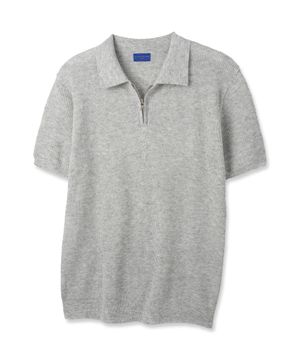 [DELUXE]카라 반집업 하프 니트 DLX1523