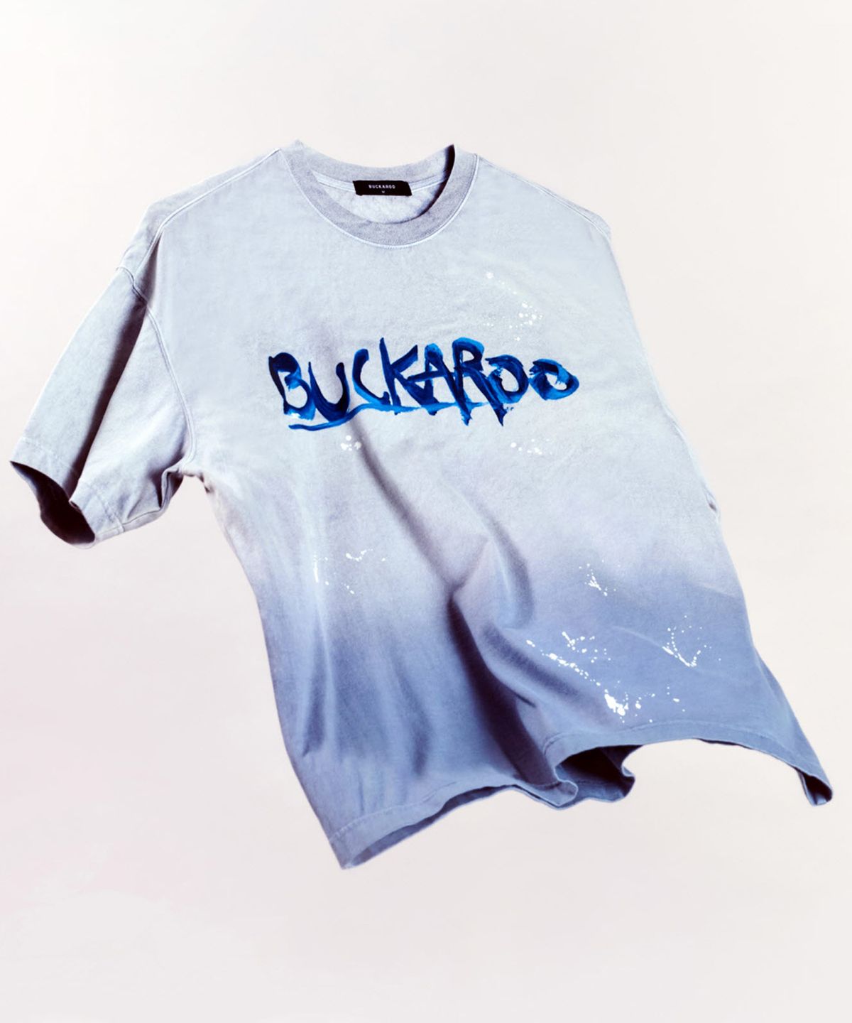 버커루(BUCKAROO) 페인팅 아트웍 반팔 티셔츠 스카이 블루