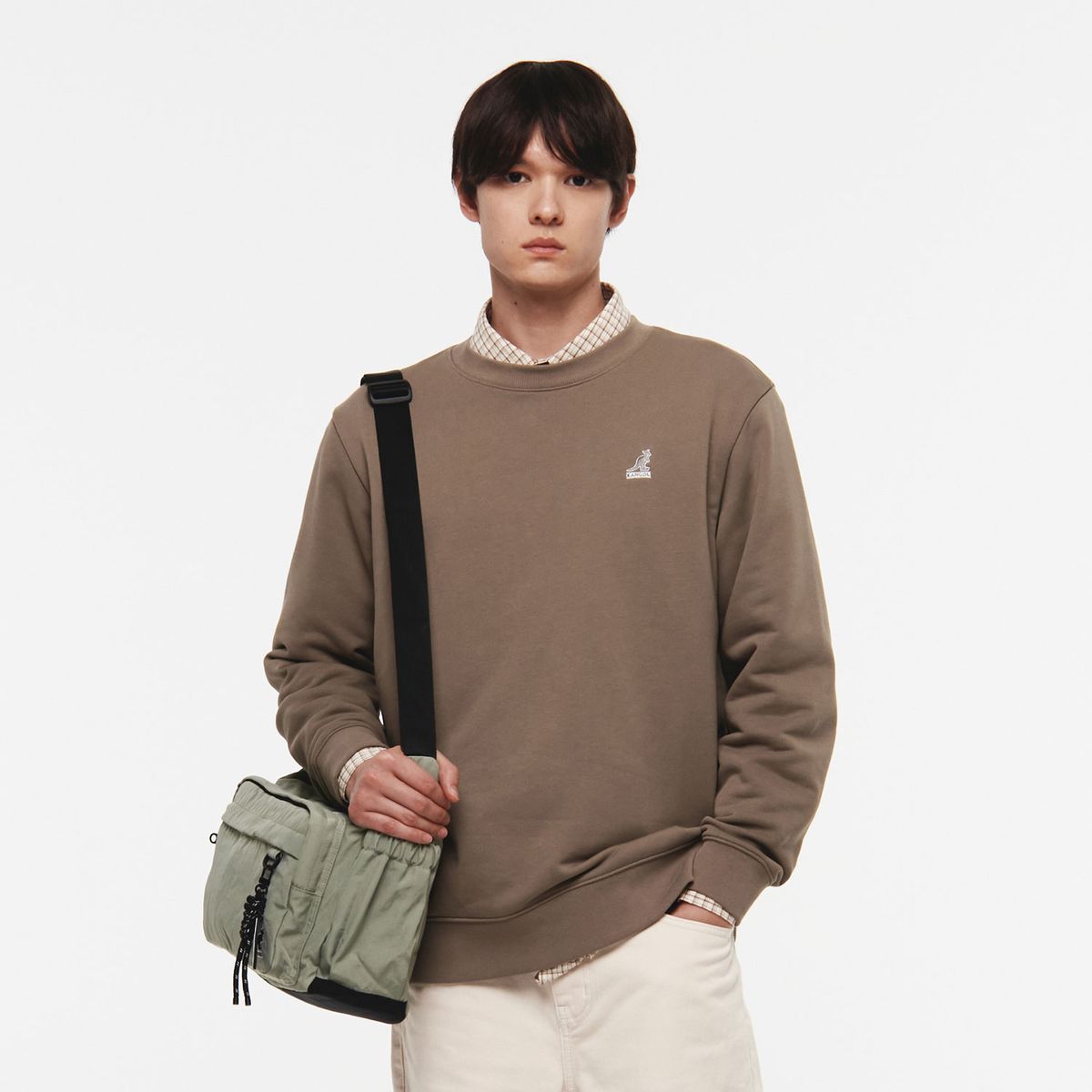 캉골(KANGOL) 스튜던트 크로스백 3356 카키