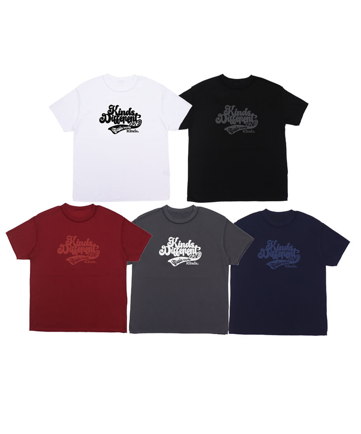 카인즈(KINDS) 올드스쿨 오버핏 반팔 티셔츠_5 Color