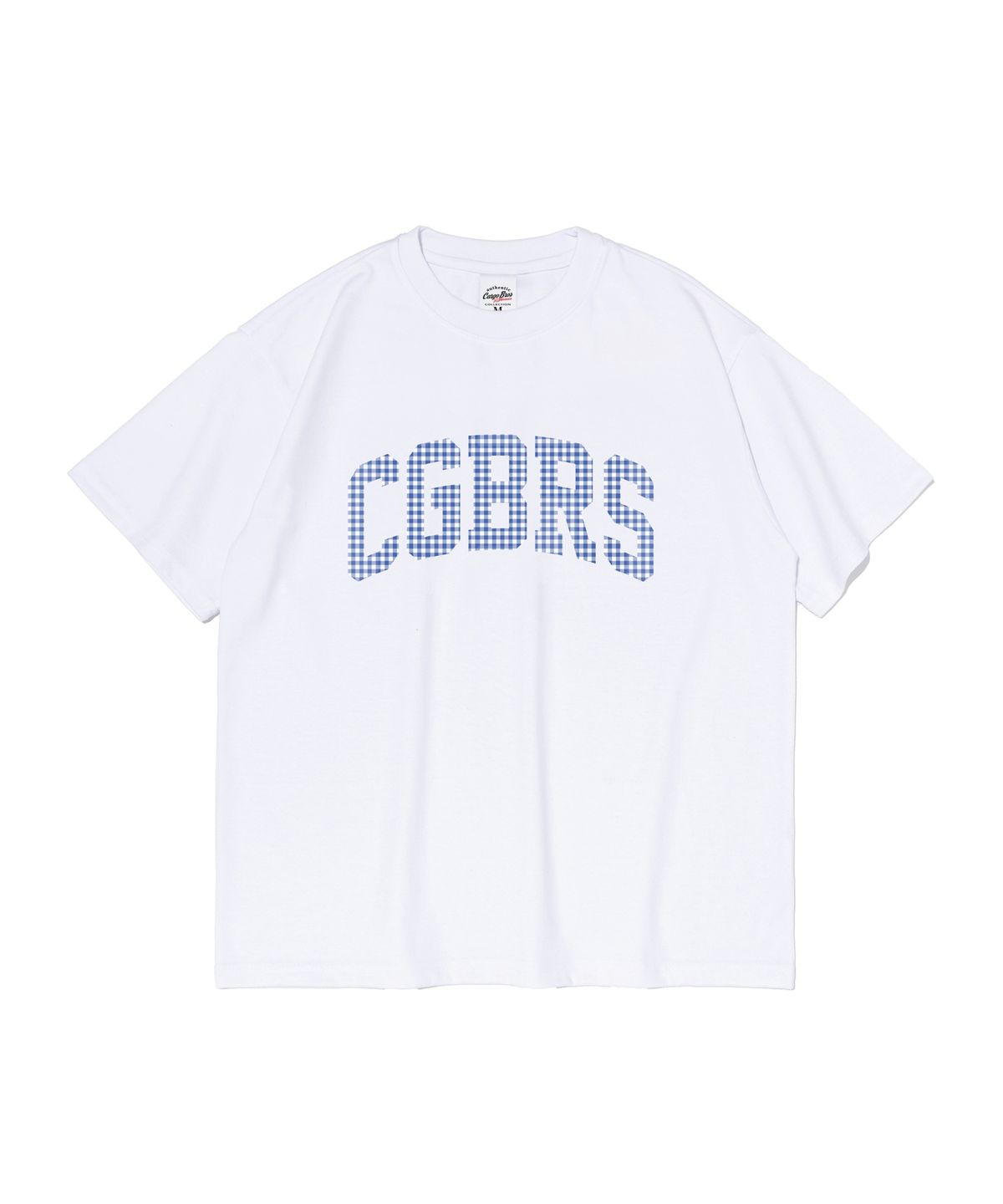 카고브로스 포 우먼(CARGOBROS FOR WOMAN) 시그니처 패턴 로고 반팔 티셔츠 (블루체크)