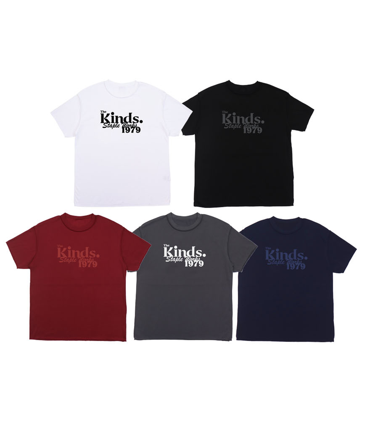 카인즈(KINDS) 워커스 오버핏 반팔 티셔츠_5 Color