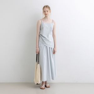 WD_Sling top and skirt two-piece set_BLUE GRAY