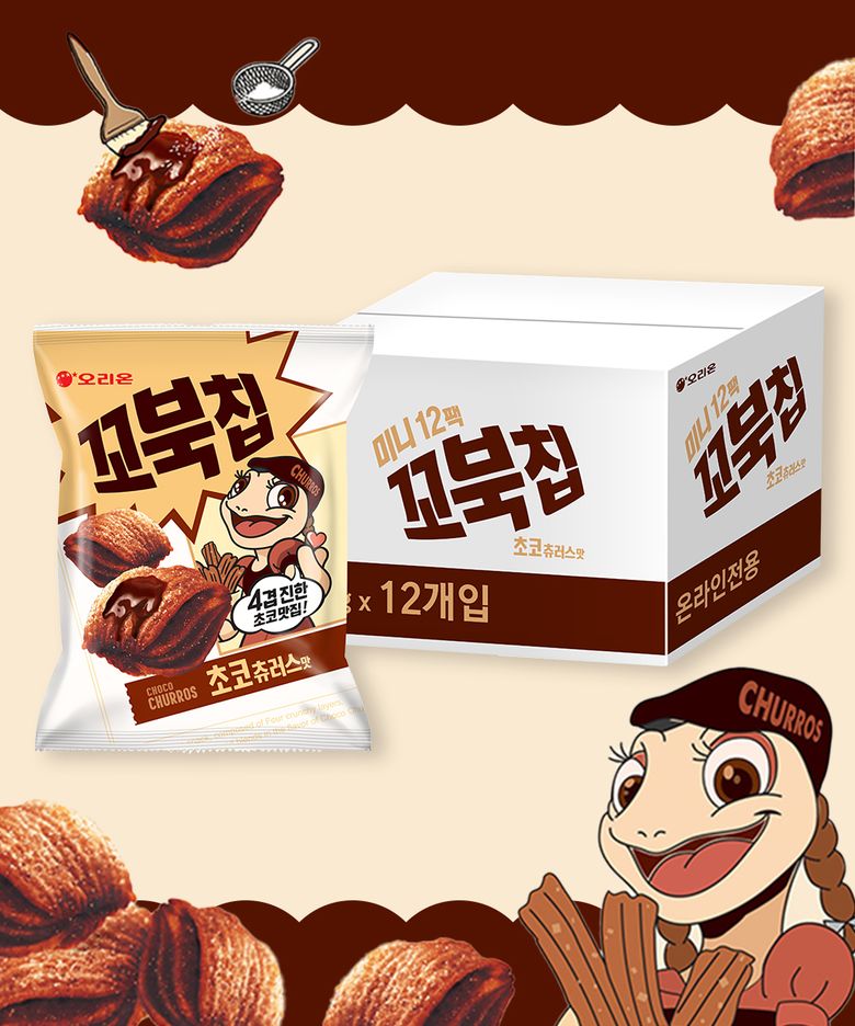 오리온 꼬북칩 초코츄러스 미니(30g) X 12개