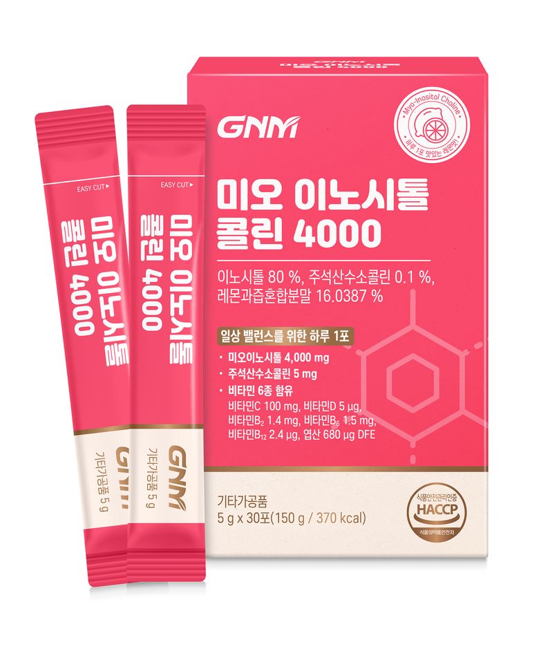 GNM 미오 이노시톨 콜린 4000 30포 X 1박스(총 30포) / 엽산 비타민BCD