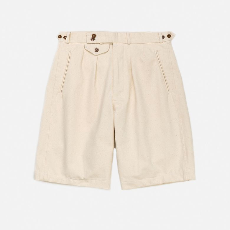 German Type Navy Tropical Short Pants - Natural
