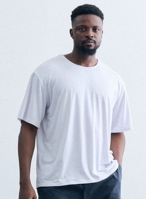 소프트 스쿱넥 숏슬리브 AM1191 WH