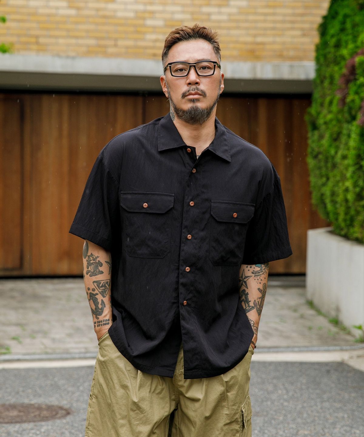 러기드하우스(RUGGED HOUSE) 투포켓 워크 반팔 셔츠 2컬러