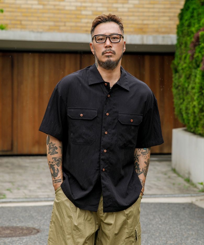 투포켓 워크 반팔 셔츠 2컬러