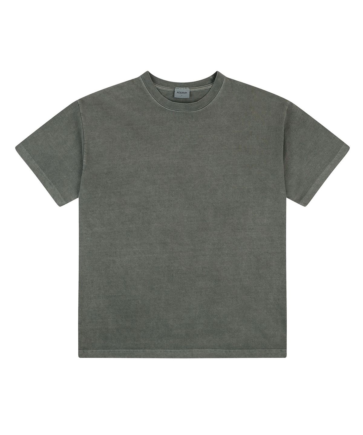 에이던엠(ADERNM) BACK CUT-LINE OVERSIZED PIGMENT T-SHIRTS (KHAKI)