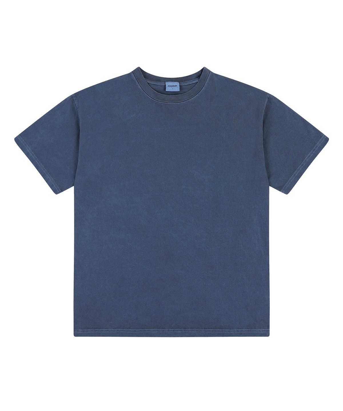에이던엠(ADERNM) BACK CUT-LINE OVERSIZED PIGMENT T-SHIRTS (NAVY)
