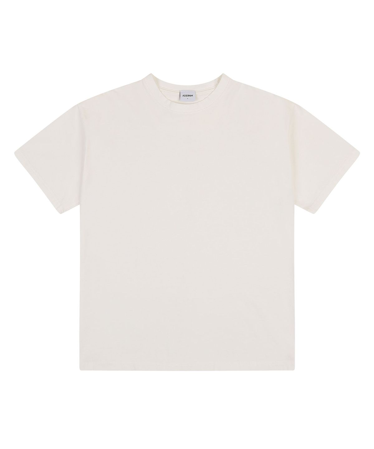 에이던엠(ADERNM) BACK CUT-LINE OVERSIZED PIGMENT T-SHIRTS (CREAM)