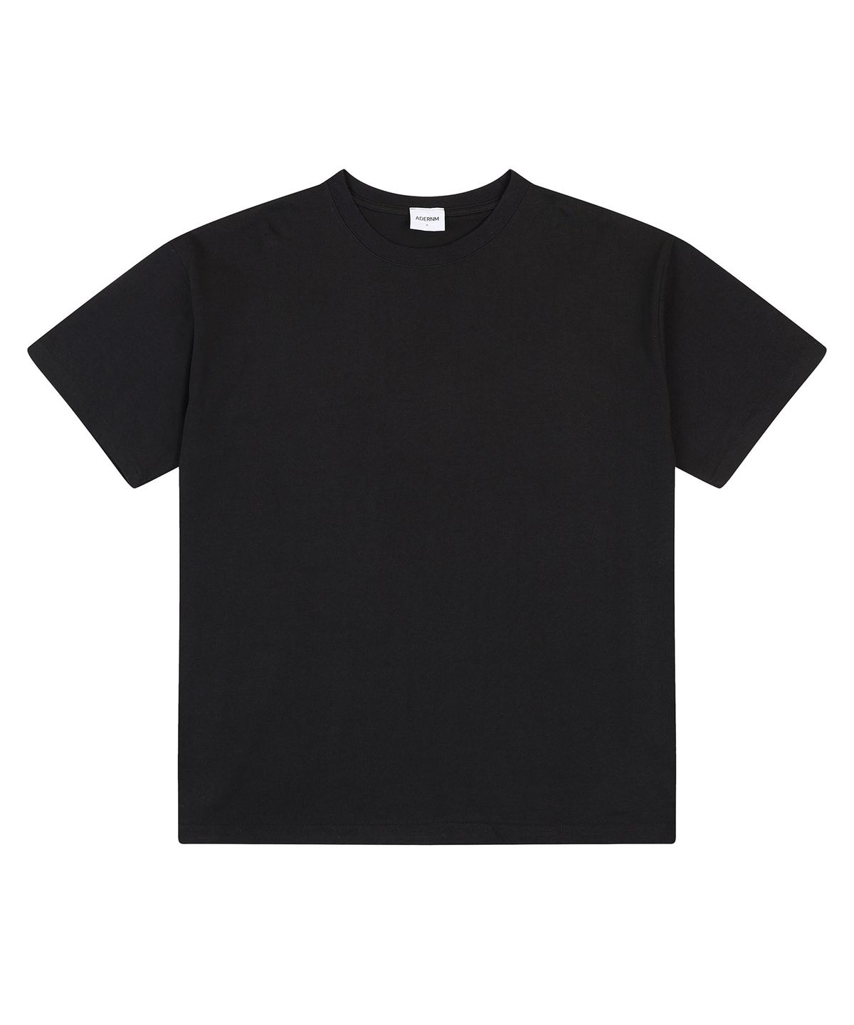 에이던엠(ADERNM) BACK CUT-LINE OVERSIZED PIGMENT T-SHIRTS (BLACK)